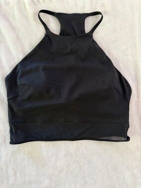 Nulu High-Neck Mesh-Hem Tank Top Light Support, B/C Cup size large